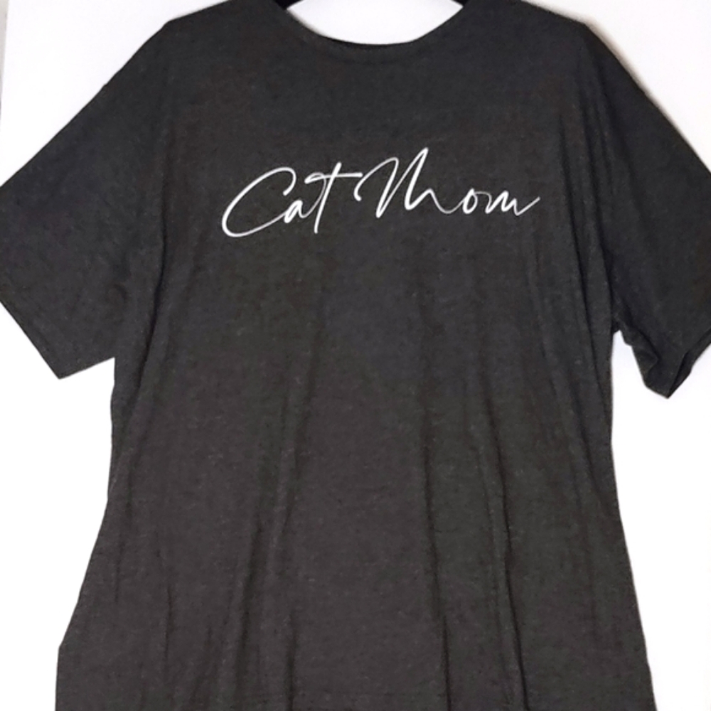 Cat Mom Short Sleeve T-shirt  Grey | Women's